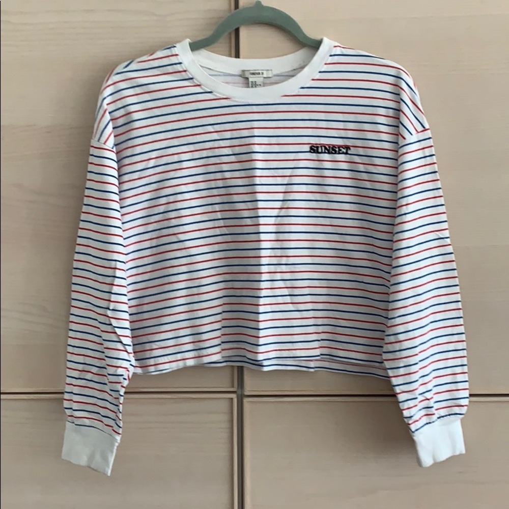 Stripe Crop Tshirts